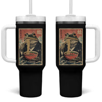 Frog Eat Ramen Tumbler With Handle Funny Japanese Noodles Anime Lovers Kawaii Anime - Wonder Print Shop