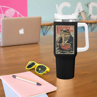 Frog Eat Ramen Tumbler With Handle Funny Japanese Noodles Anime Lovers Kawaii Anime - Wonder Print Shop