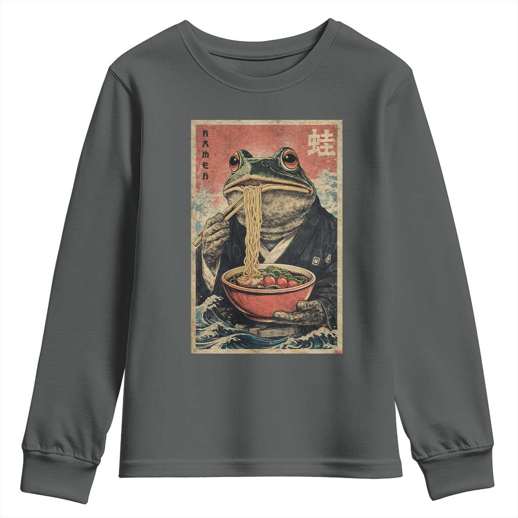 Frog Eat Ramen Youth Sweatshirt Funny Japanese Noodles Anime Lovers Kawaii Anime - Wonder Print Shop