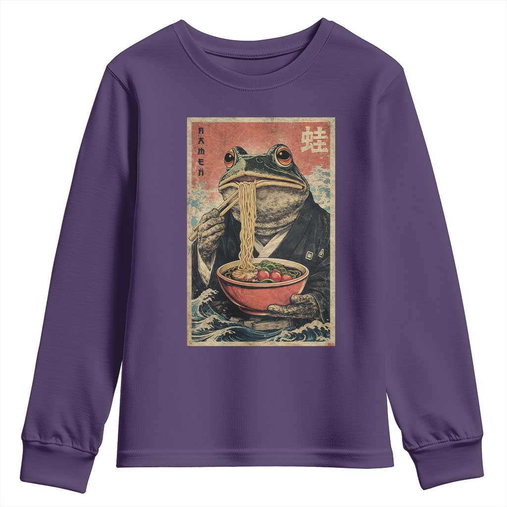 Frog Eat Ramen Youth Sweatshirt Funny Japanese Noodles Anime Lovers Kawaii Anime - Wonder Print Shop