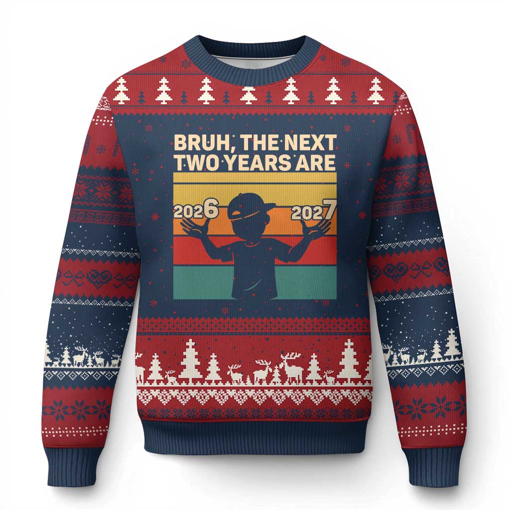 Bruh 67 New Years Eve Party Ugly Christmas Sweater Six Seven Boys 67 Meme 6 7 Numbers - Wonder Print Shop