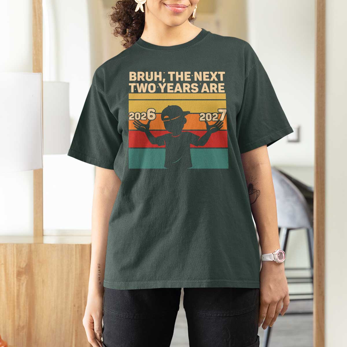 Bruh 67 New Years Eve Party T Shirt For Women Six Seven Boys 67 Meme 6 7 Numbers - Wonder Print Shop