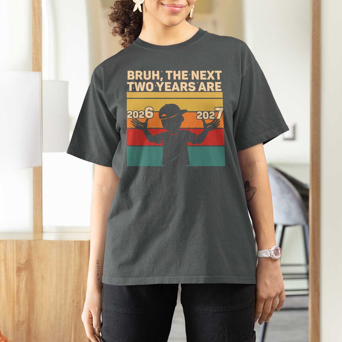 Bruh 67 New Years Eve Party T Shirt For Women Six Seven Boys 67 Meme 6 7 Numbers - Wonder Print Shop