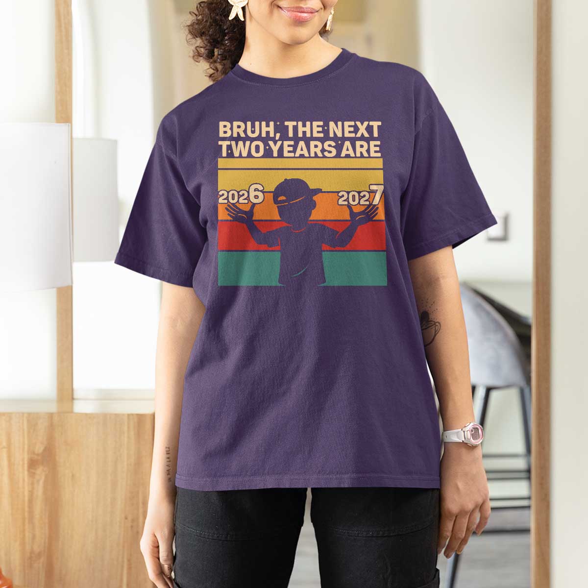 Bruh 67 New Years Eve Party T Shirt For Women Six Seven Boys 67 Meme 6 7 Numbers - Wonder Print Shop
