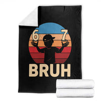 Bruh 67 Meme Throw Blanket Funny Six Seven Meme 6 7 Numbers Kid Gen Alpha - Wonder Print Shop
