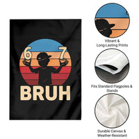 Bruh 67 Meme Garden Flag Funny Six Seven Meme 6 7 Numbers Kid Gen Alpha - Wonder Print Shop