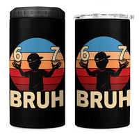 Bruh 67 Meme 4 in 1 Can Cooler Tumbler Funny Six Seven Meme 6 7 Numbers Kid Gen Alpha - Wonder Print Shop