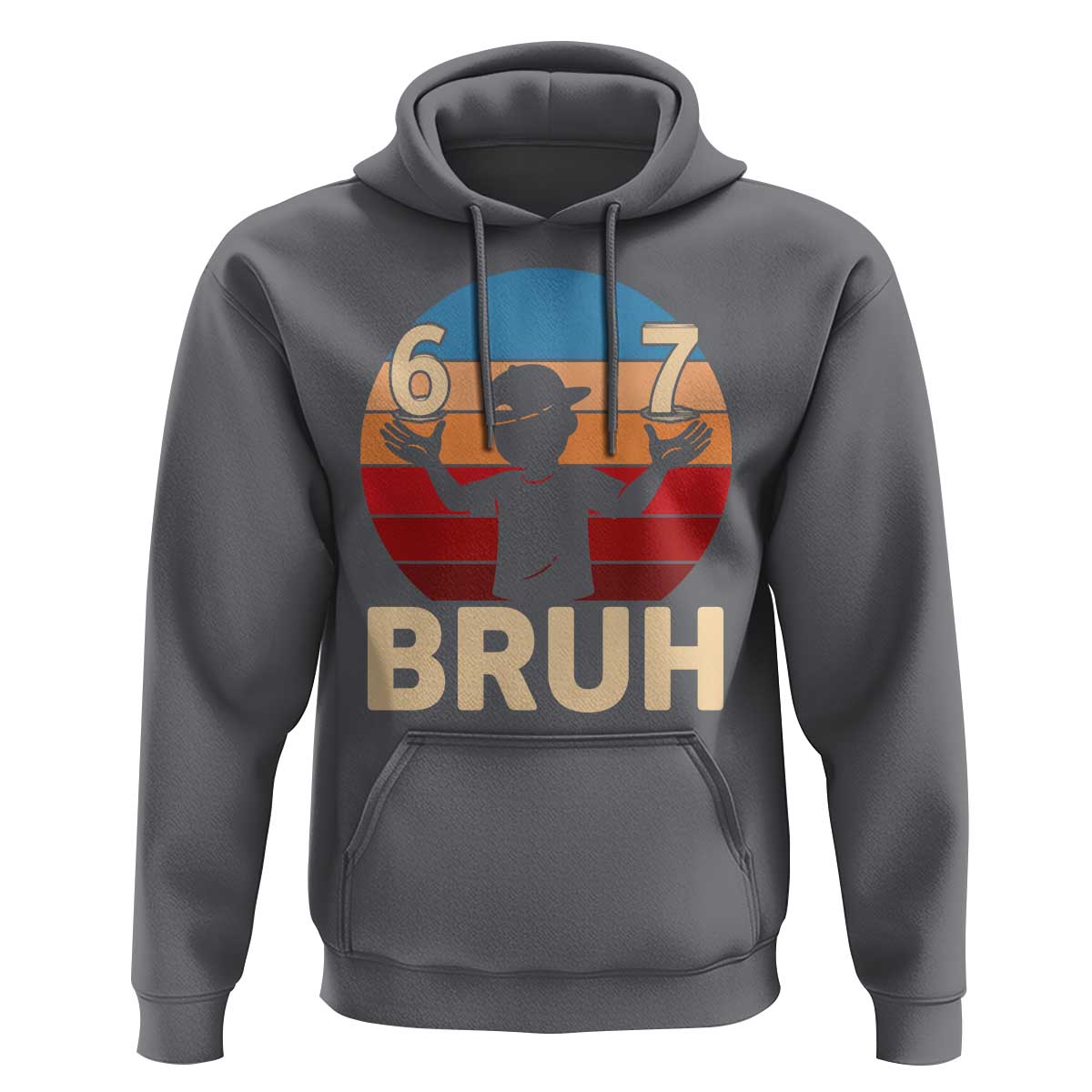 Bruh 67 Meme Hoodie Funny Six Seven Meme 6 7 Numbers Kid Gen Alpha - Wonder Print Shop