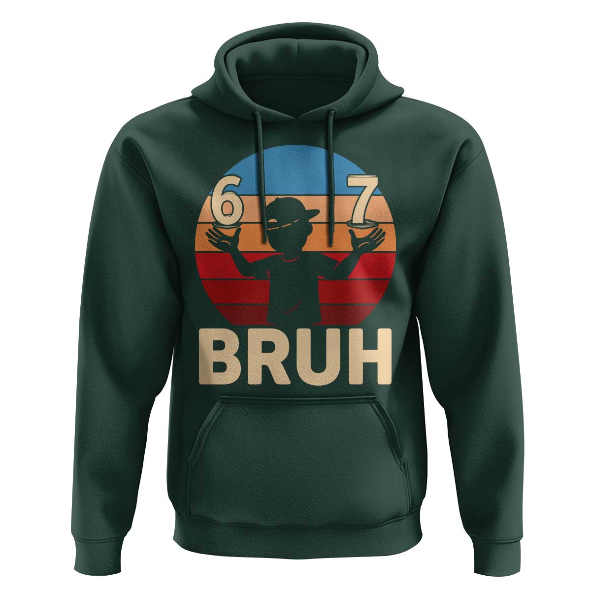 Bruh 67 Meme Hoodie Funny Six Seven Meme 6 7 Numbers Kid Gen Alpha - Wonder Print Shop