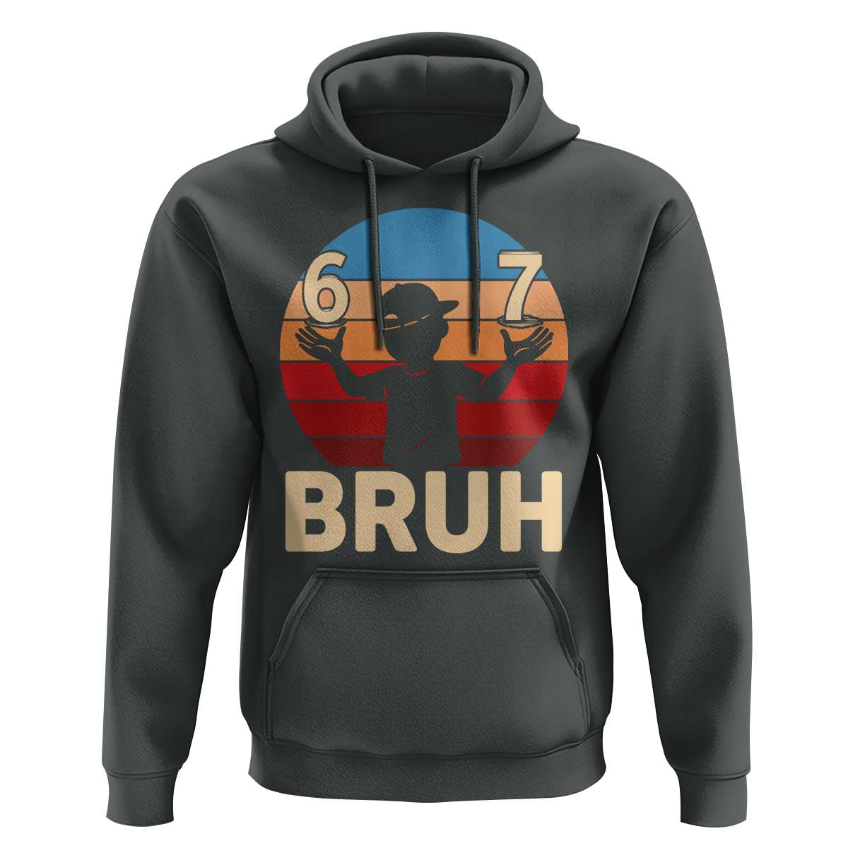 Bruh 67 Meme Hoodie Funny Six Seven Meme 6 7 Numbers Kid Gen Alpha - Wonder Print Shop