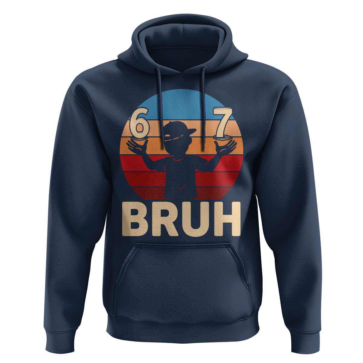 Bruh 67 Meme Hoodie Funny Six Seven Meme 6 7 Numbers Kid Gen Alpha - Wonder Print Shop
