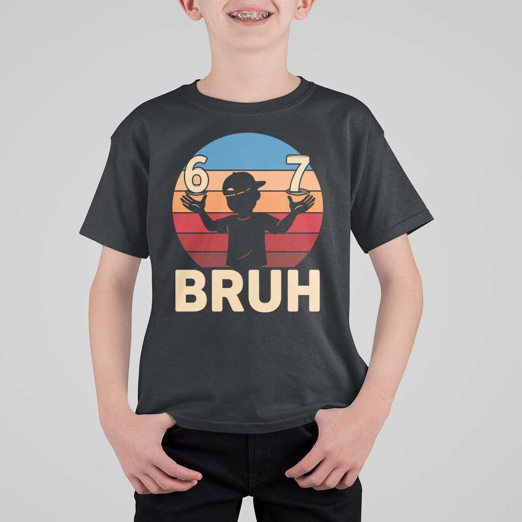 Bruh 67 Meme T Shirt For Kid Funny Six Seven Meme 6 7 Numbers Kid Gen Alpha - Wonder Print Shop