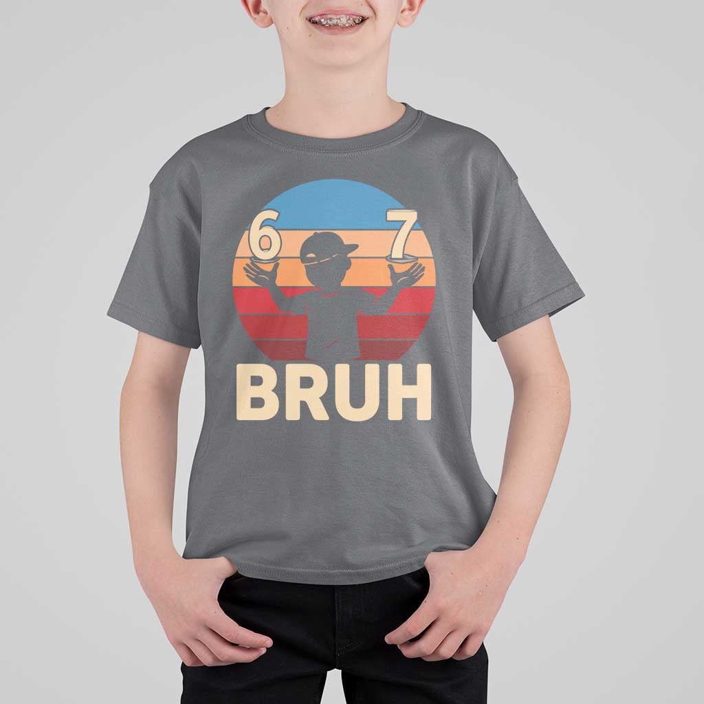 Bruh 67 Meme T Shirt For Kid Funny Six Seven Meme 6 7 Numbers Kid Gen Alpha - Wonder Print Shop