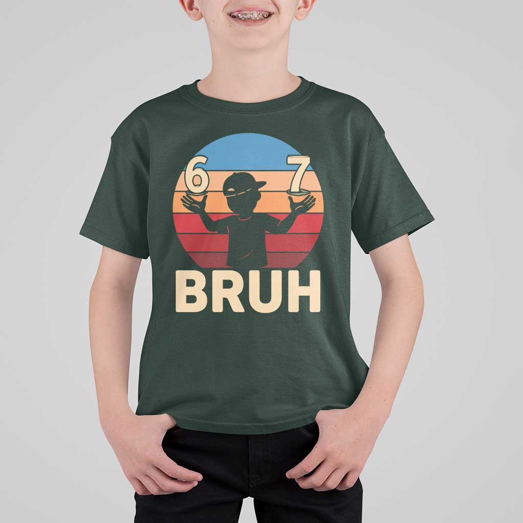 Bruh 67 Meme T Shirt For Kid Funny Six Seven Meme 6 7 Numbers Kid Gen Alpha - Wonder Print Shop