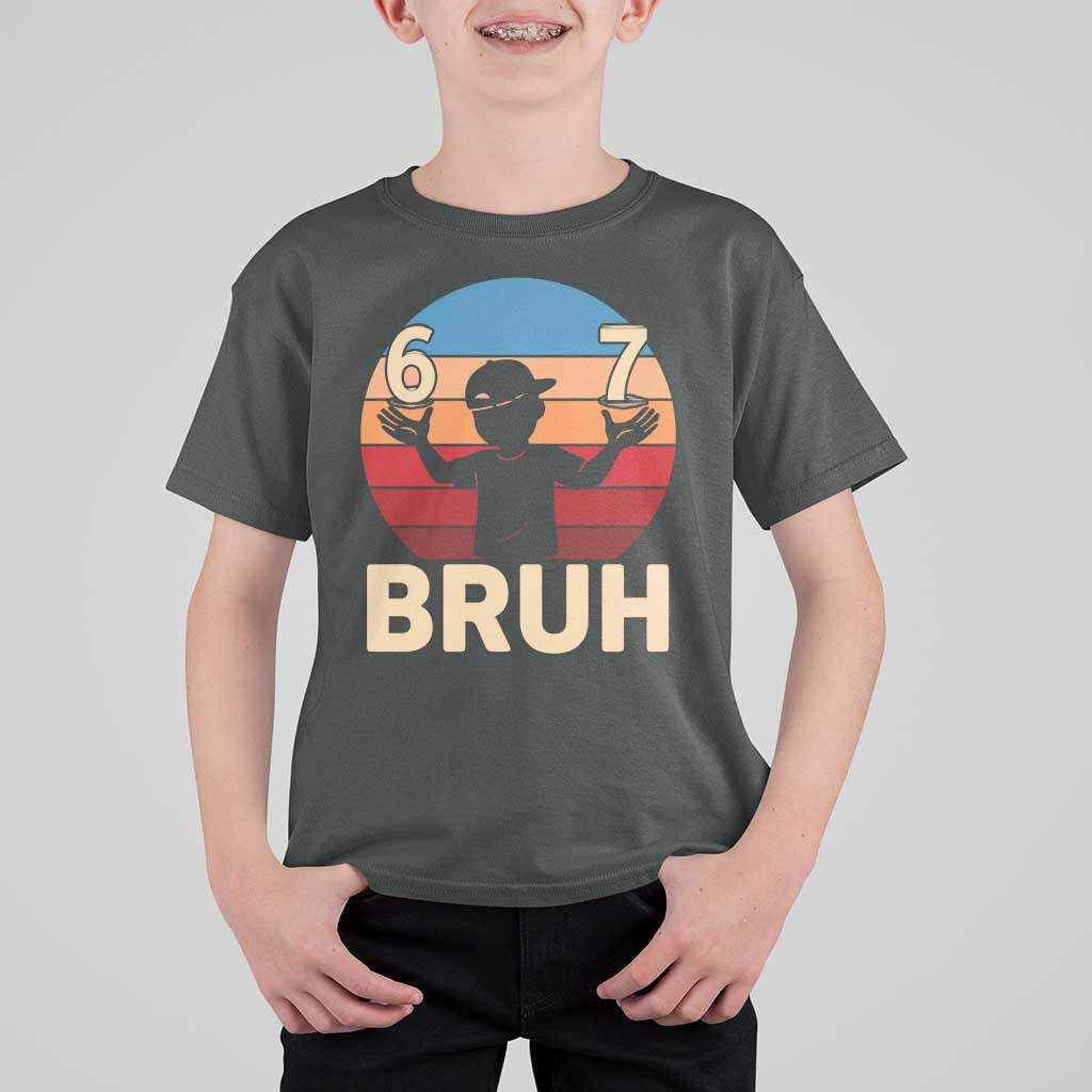 Bruh 67 Meme T Shirt For Kid Funny Six Seven Meme 6 7 Numbers Kid Gen Alpha - Wonder Print Shop