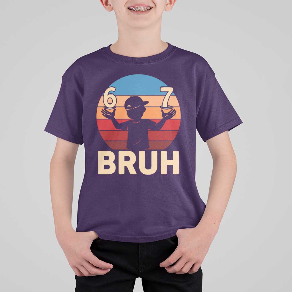Bruh 67 Meme T Shirt For Kid Funny Six Seven Meme 6 7 Numbers Kid Gen Alpha - Wonder Print Shop