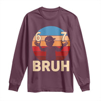 Bruh 67 Meme Long Sleeve Shirt Funny Six Seven Meme 6 7 Numbers Kid Gen Alpha - Wonder Print Shop