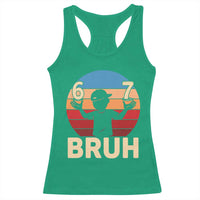 Bruh 67 Meme Racerback Tank Top Funny Six Seven Meme 6 7 Numbers Kid Gen Alpha - Wonder Print Shop