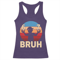 Bruh 67 Meme Racerback Tank Top Funny Six Seven Meme 6 7 Numbers Kid Gen Alpha - Wonder Print Shop