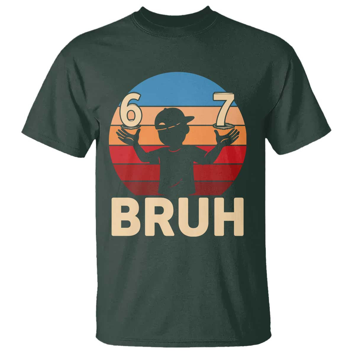 Bruh 67 Meme T Shirt Funny Six Seven Meme 6 7 Numbers Kid Gen Alpha - Wonder Print Shop