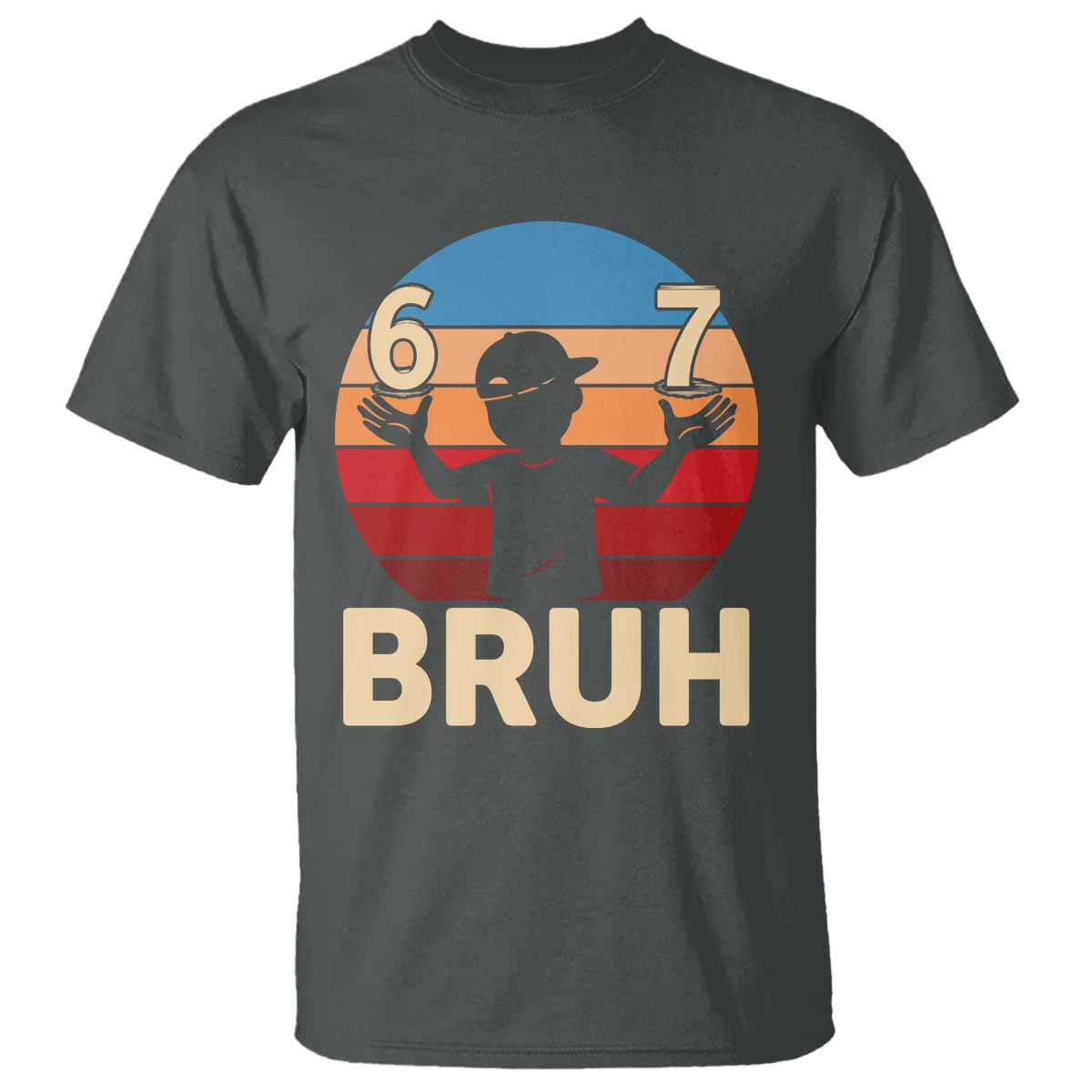 Bruh 67 Meme T Shirt Funny Six Seven Meme 6 7 Numbers Kid Gen Alpha - Wonder Print Shop