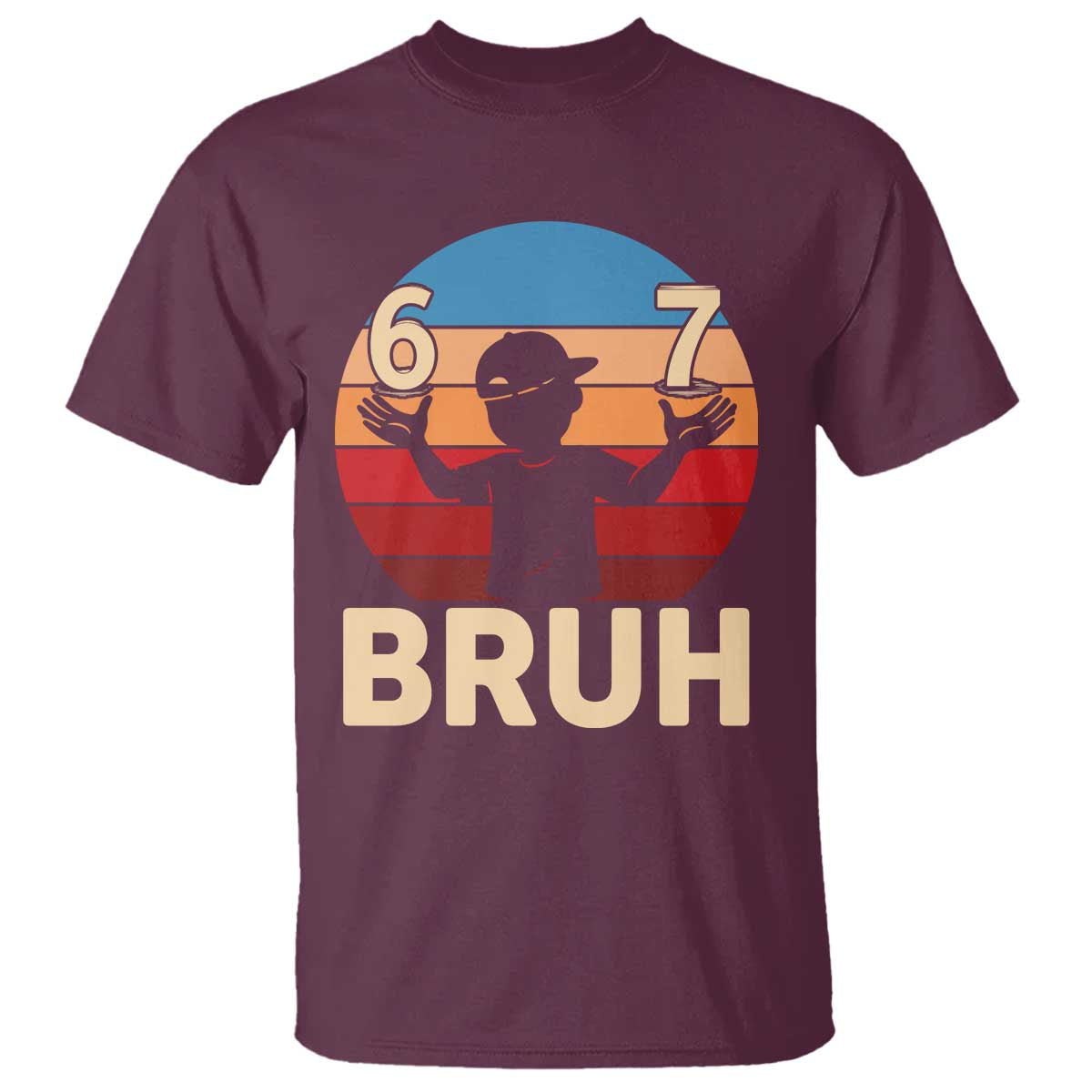 Bruh 67 Meme T Shirt Funny Six Seven Meme 6 7 Numbers Kid Gen Alpha - Wonder Print Shop