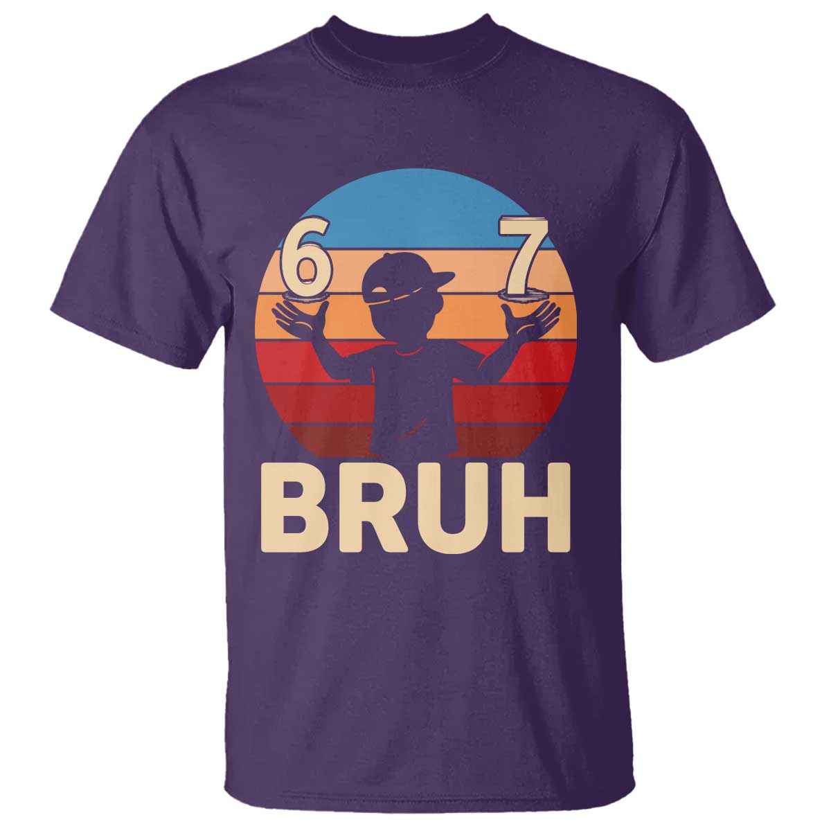 Bruh 67 Meme T Shirt Funny Six Seven Meme 6 7 Numbers Kid Gen Alpha - Wonder Print Shop