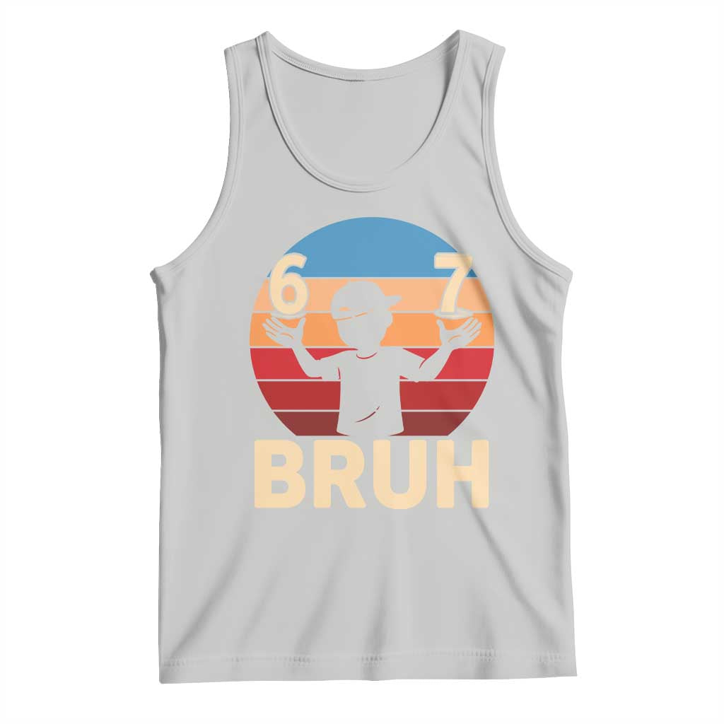 Bruh 67 Meme Tank Top Funny Six Seven Meme 6 7 Numbers Kid Gen Alpha - Wonder Print Shop