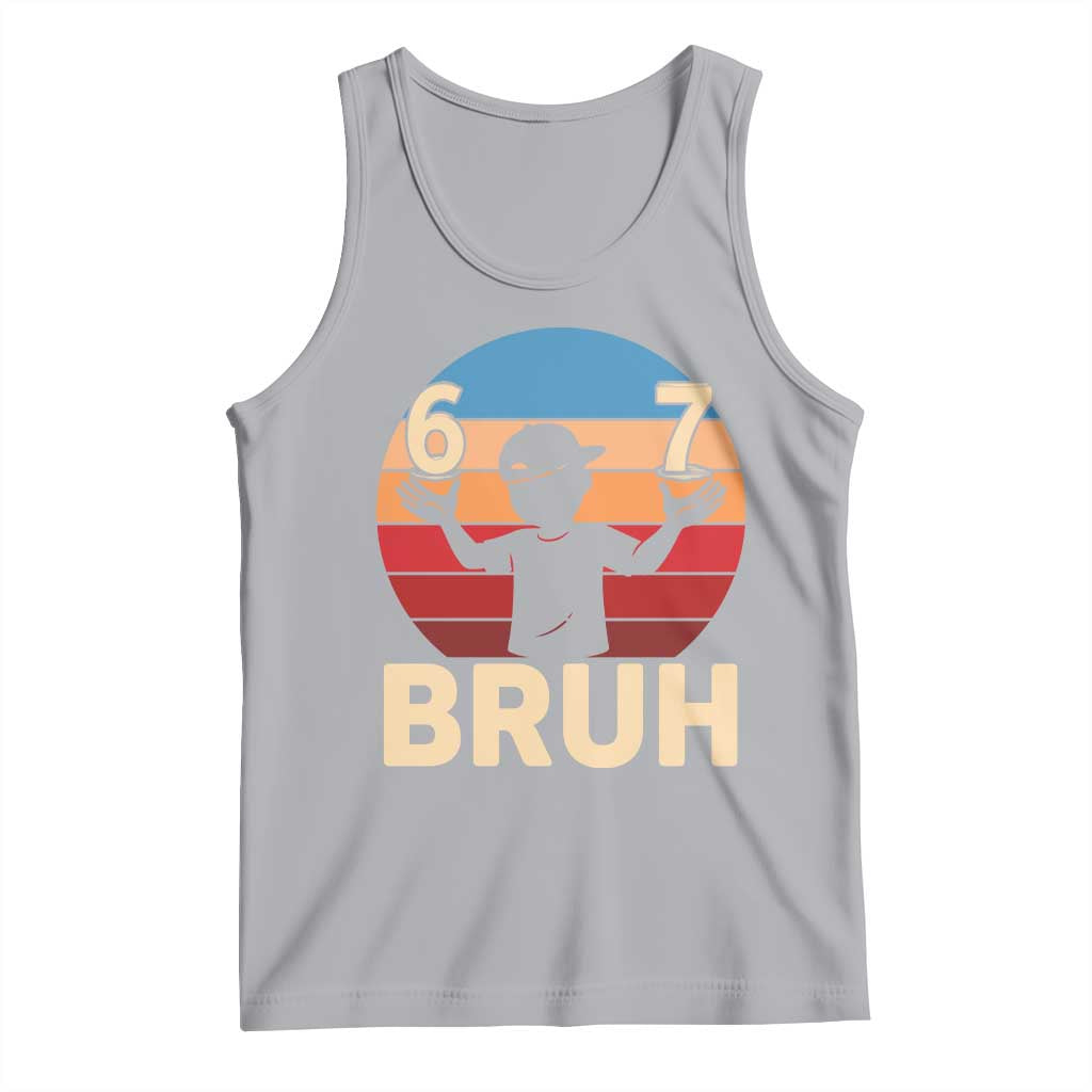 Bruh 67 Meme Tank Top Funny Six Seven Meme 6 7 Numbers Kid Gen Alpha - Wonder Print Shop