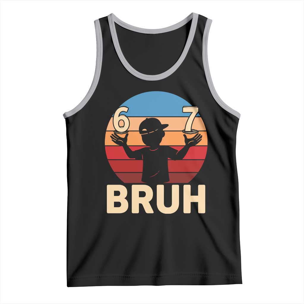 Bruh 67 Meme Tank Top Funny Six Seven Meme 6 7 Numbers Kid Gen Alpha - Wonder Print Shop