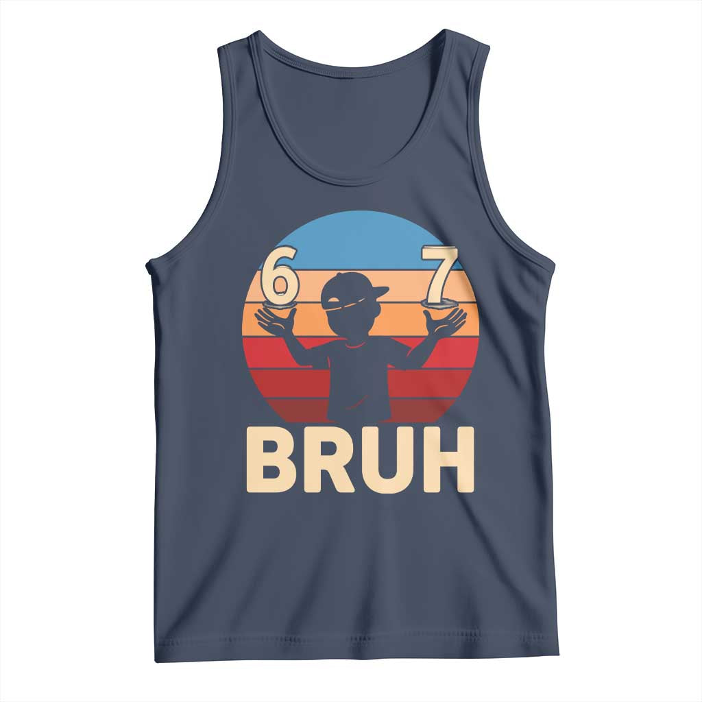 Bruh 67 Meme Tank Top Funny Six Seven Meme 6 7 Numbers Kid Gen Alpha - Wonder Print Shop