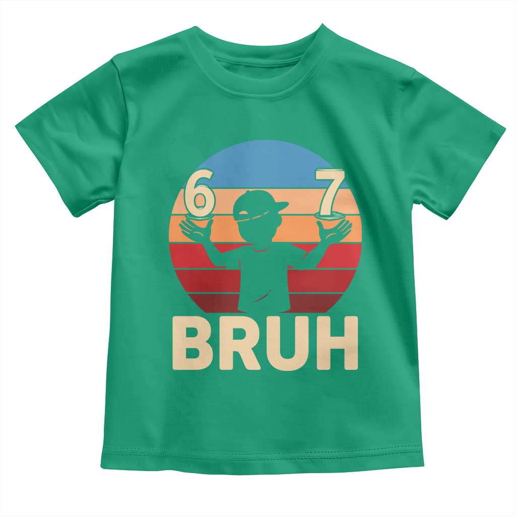 Bruh 67 Meme Toddler T Shirt Funny Six Seven Meme 6 7 Numbers Kid Gen Alpha - Wonder Print Shop