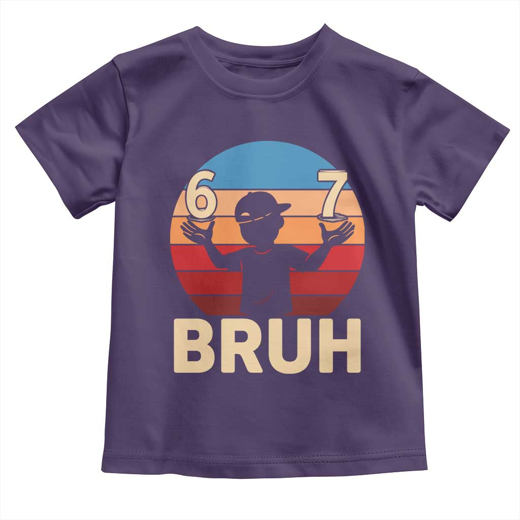 Bruh 67 Meme Toddler T Shirt Funny Six Seven Meme 6 7 Numbers Kid Gen Alpha - Wonder Print Shop