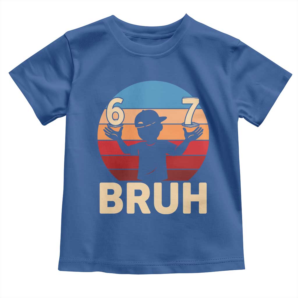 Bruh 67 Meme Toddler T Shirt Funny Six Seven Meme 6 7 Numbers Kid Gen Alpha - Wonder Print Shop