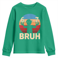 Bruh 67 Meme Youth Sweatshirt Funny Six Seven Meme 6 7 Numbers Kid Gen Alpha - Wonder Print Shop