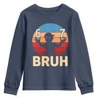 Bruh 67 Meme Youth Sweatshirt Funny Six Seven Meme 6 7 Numbers Kid Gen Alpha - Wonder Print Shop