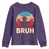 Bruh 67 Meme Youth Sweatshirt Funny Six Seven Meme 6 7 Numbers Kid Gen Alpha - Wonder Print Shop