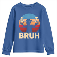 Bruh 67 Meme Youth Sweatshirt Funny Six Seven Meme 6 7 Numbers Kid Gen Alpha - Wonder Print Shop