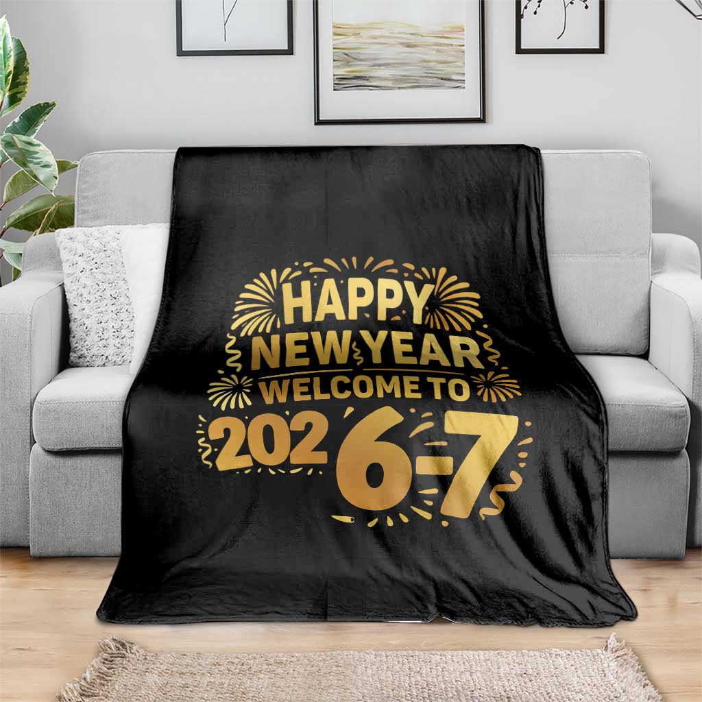 67 New Years Eve Throw Blanket Funny Six Seven 2026 Meme 6 7 Numbers Kid Gen Alpha - Wonder Print Shop