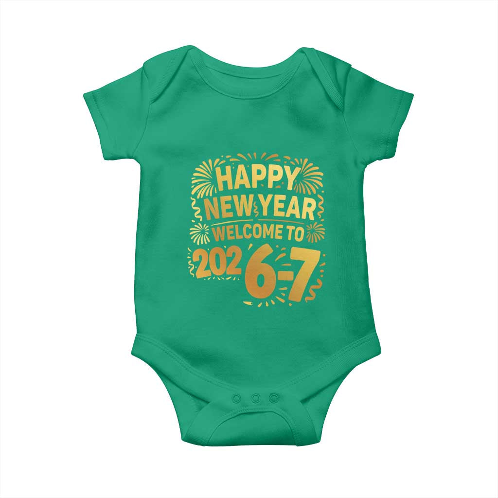 67 New Years Eve Baby Onesie Funny Six Seven 2026 Meme 6 7 Numbers Kid Gen Alpha - Wonder Print Shop