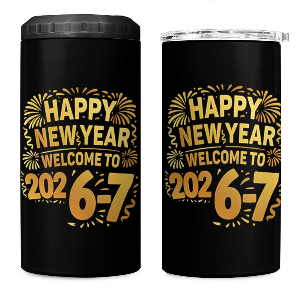 67 New Years Eve 4 in 1 Can Cooler Tumbler Funny Six Seven 2026 Meme 6 7 Numbers Kid Gen Alpha - Wonder Print Shop