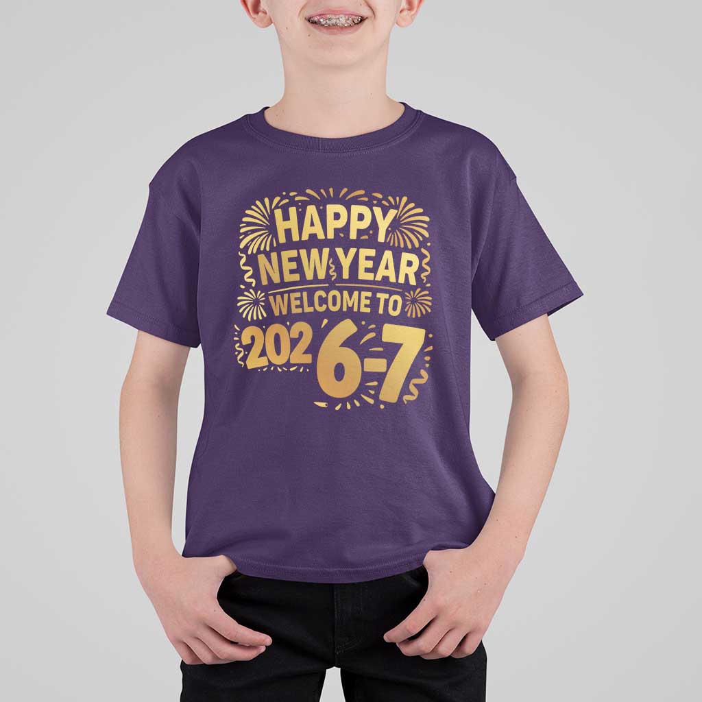 67 New Years Eve T Shirt For Kid Funny Six Seven 2026 Meme 6 7 Numbers Kid Gen Alpha - Wonder Print Shop