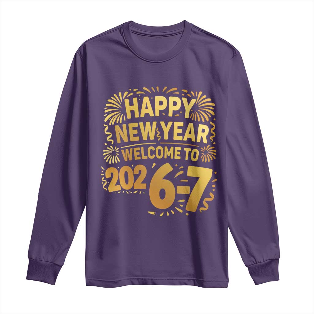 67 New Years Eve Long Sleeve Shirt Funny Six Seven 2026 Meme 6 7 Numbers Kid Gen Alpha - Wonder Print Shop