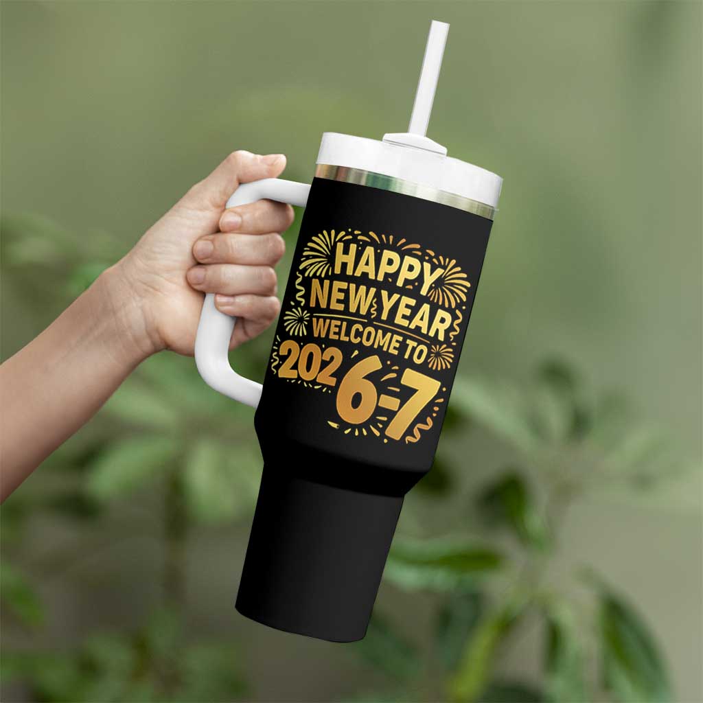 67 New Years Eve Tumbler With Handle Funny Six Seven 2026 Meme 6 7 Numbers Kid Gen Alpha - Wonder Print Shop