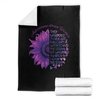 Autoimmune Disease Awereness Throw Blanket I Am The Storm Purple Ribbon