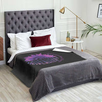 Autoimmune Disease Awereness Throw Blanket I Am The Storm Purple Ribbon