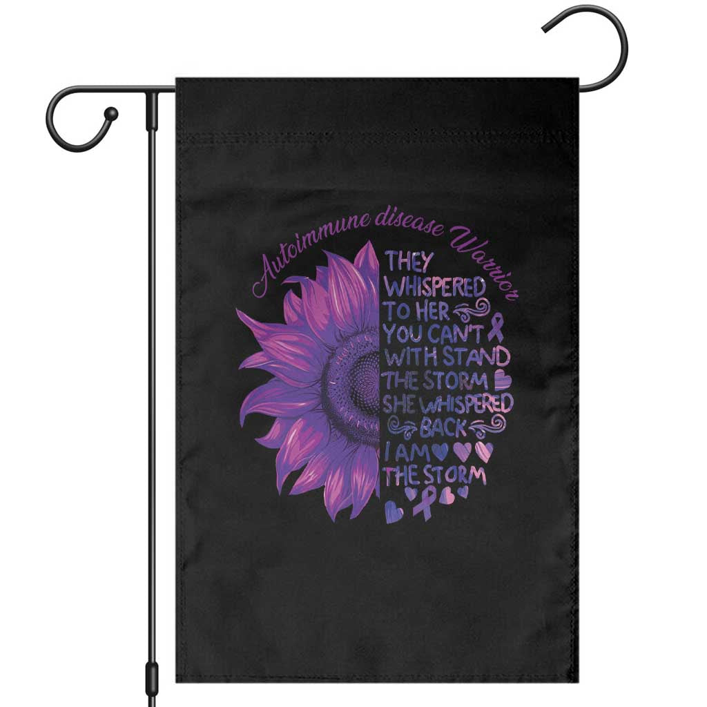 Autoimmune Disease Awereness Garden Flag I Am The Storm Purple Ribbon