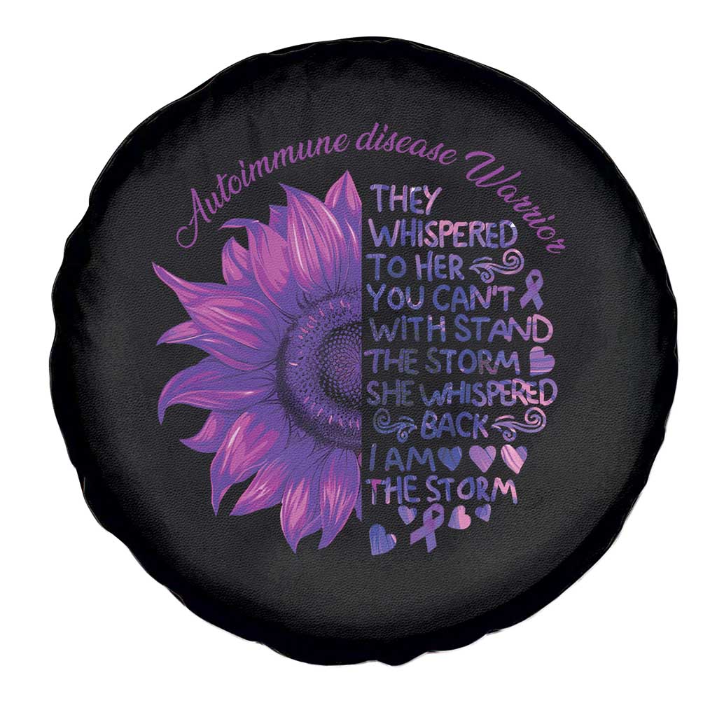 Autoimmune Disease Awereness Spare Tire Cover I Am The Storm Purple Ribbon