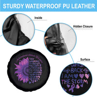 Autoimmune Disease Awereness Spare Tire Cover I Am The Storm Purple Ribbon