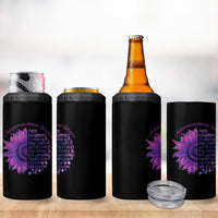 Autoimmune Disease Awereness 4 in 1 Can Cooler Tumbler I Am The Storm Purple Ribbon